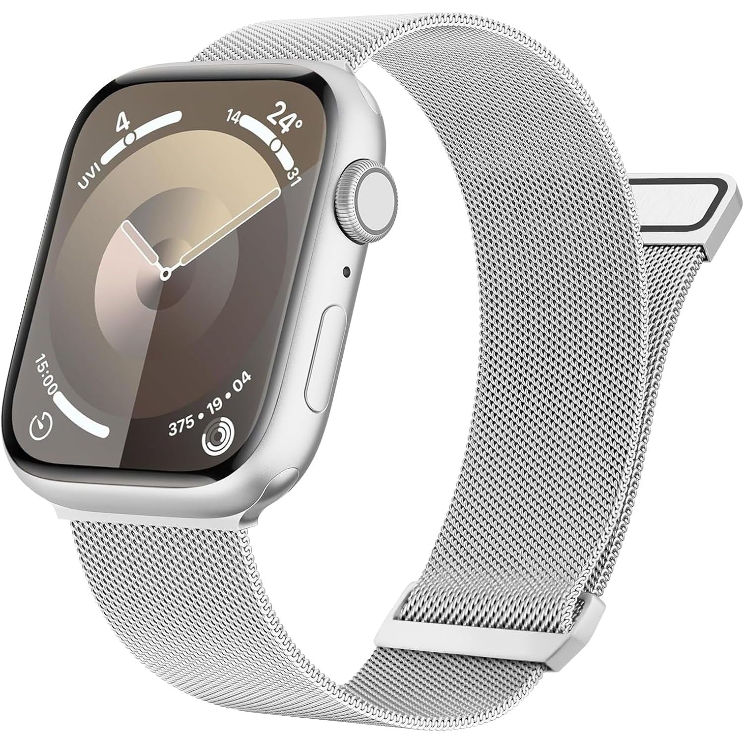 Metal Bands for Apple Watch Bands 49Mm 45Mm 44Mm 42Mm 41Mm 40Mm 38Mm Women Men, Stainless Steel Loop Magnetic Milanese Mesh Strap for Apple Watch Ultra Iwatch Series 9/8/7/SE/6/5/4/3/2/1