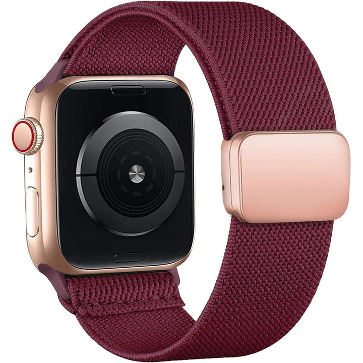 Magnetic Stretchy for Apple Watch Band 46Mm 42Mm 45Mm 44Mm 40Mm 49Mm 41Mm 38Mm Women Men,Nylon Sport Loop Elastic Adjustable Strap for Apple Watch Se/2Nd/Iwatch Ultra/Ultra 2 Series 10/9/8/7/6/5/4/3/2/1