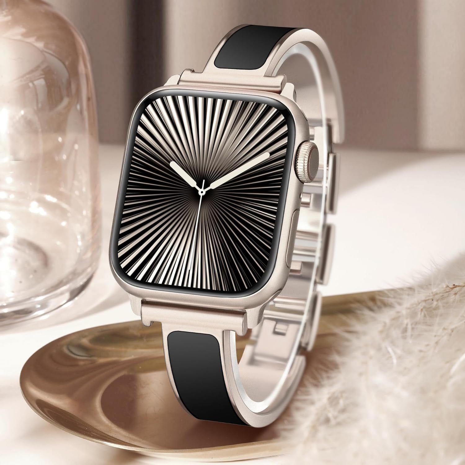Bracelets Band for Apple Watch Band 42Mm (Series 10) 41Mm 40Mm 38Mm, Iwatch Band for Apple Smart Watch Bands, for Apple Watch Strap for Apple Watch Series 10 Se 9 8 7 6 5 4 3 2 1-Starlight
