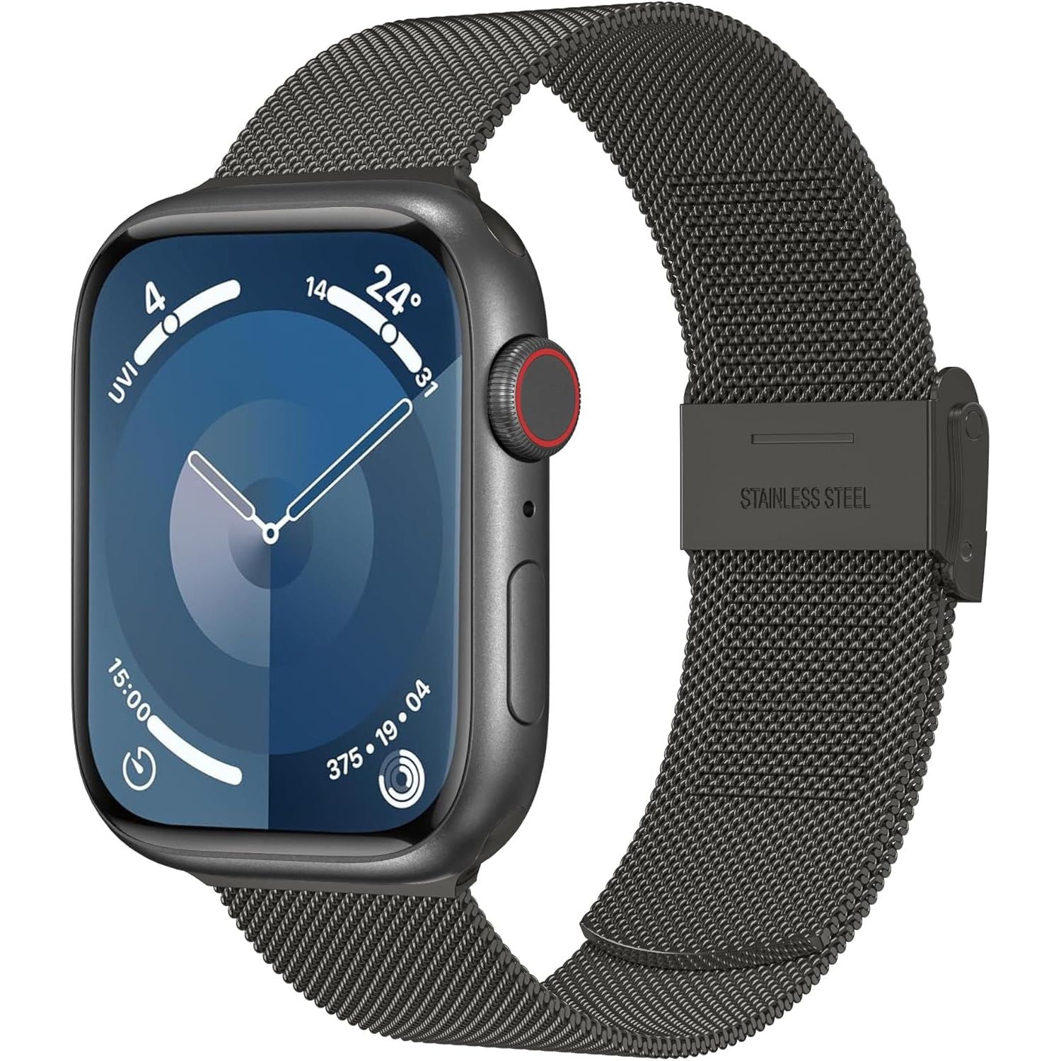 Metal Bands for Apple Watch Band 38Mm 40Mm 41Mm 42Mm Women Men, Soft Magnetic Stainless Steel Milanese Mesh Loop Replacement Strap for Iwatch Series 10/9/8/7/SE/6/5/4/3/2/1