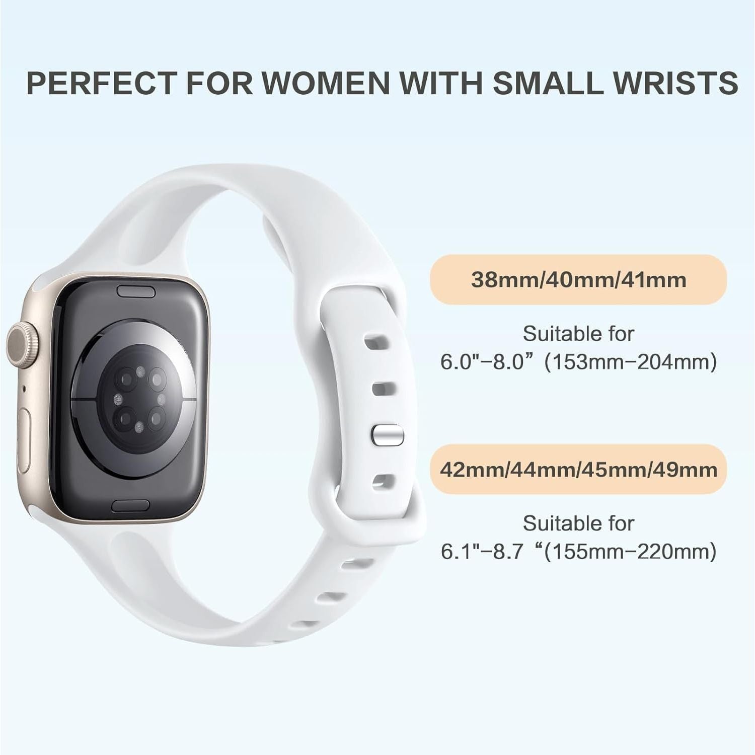 6 Pack Sport Band for Apple Watch Band 41Mm 40Mm 38Mm for Women Men, Slim Soft Breathable Strap Sport Replacement for Iwatch Apple Watch Ultra 2 SE Bands Series 9 8 7 6 5 4 3 2 1, Style A
