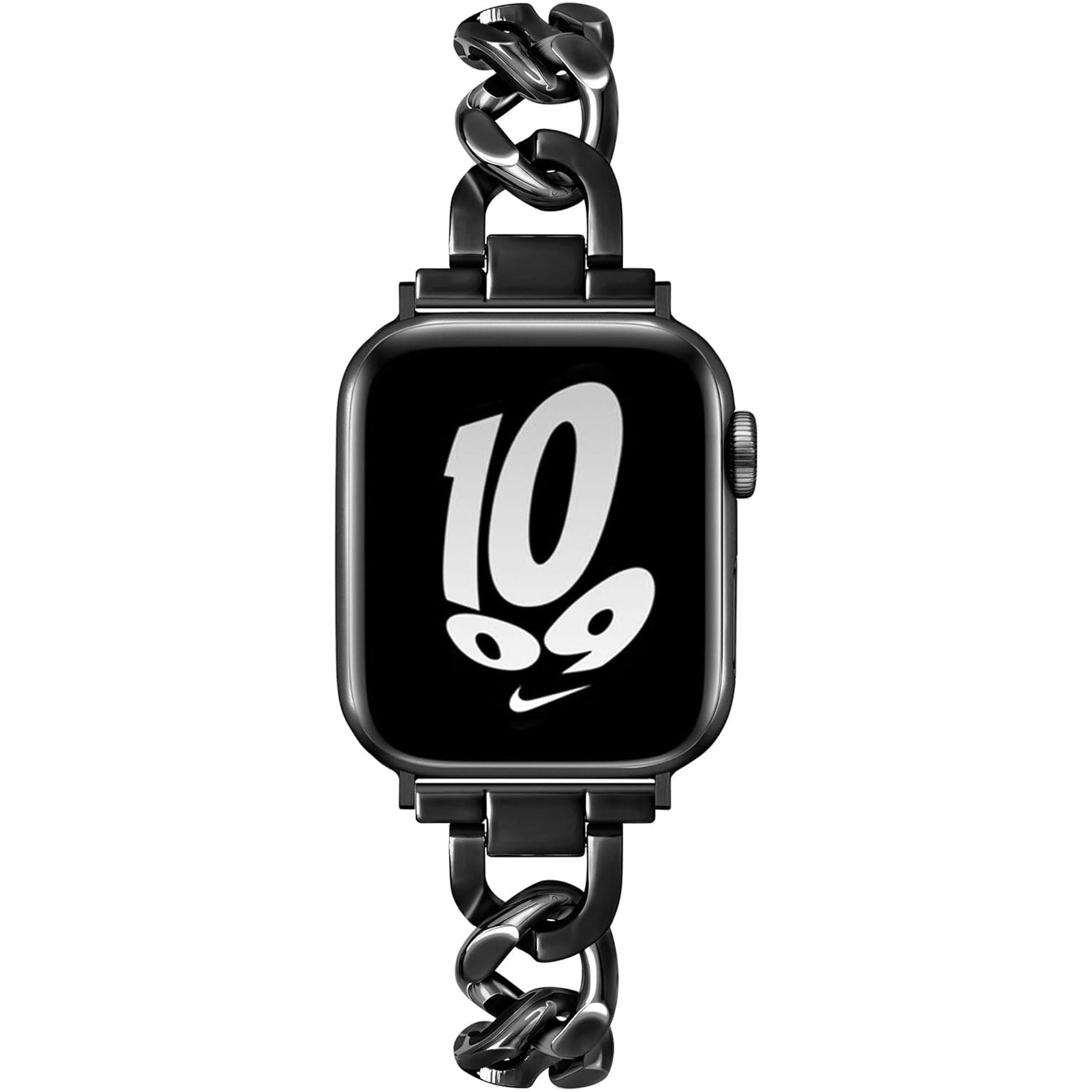 Compatible with Apple Watch 42Mm 41Mm 40Mm 38Mm, Cowboy Chain Metal Band for Iwatch Series 10 9 8 7 SE 6 5 4 3 2 1, Cool Slim Stainless Steel Apple Watch Bracelet for Women Girls (Gold)