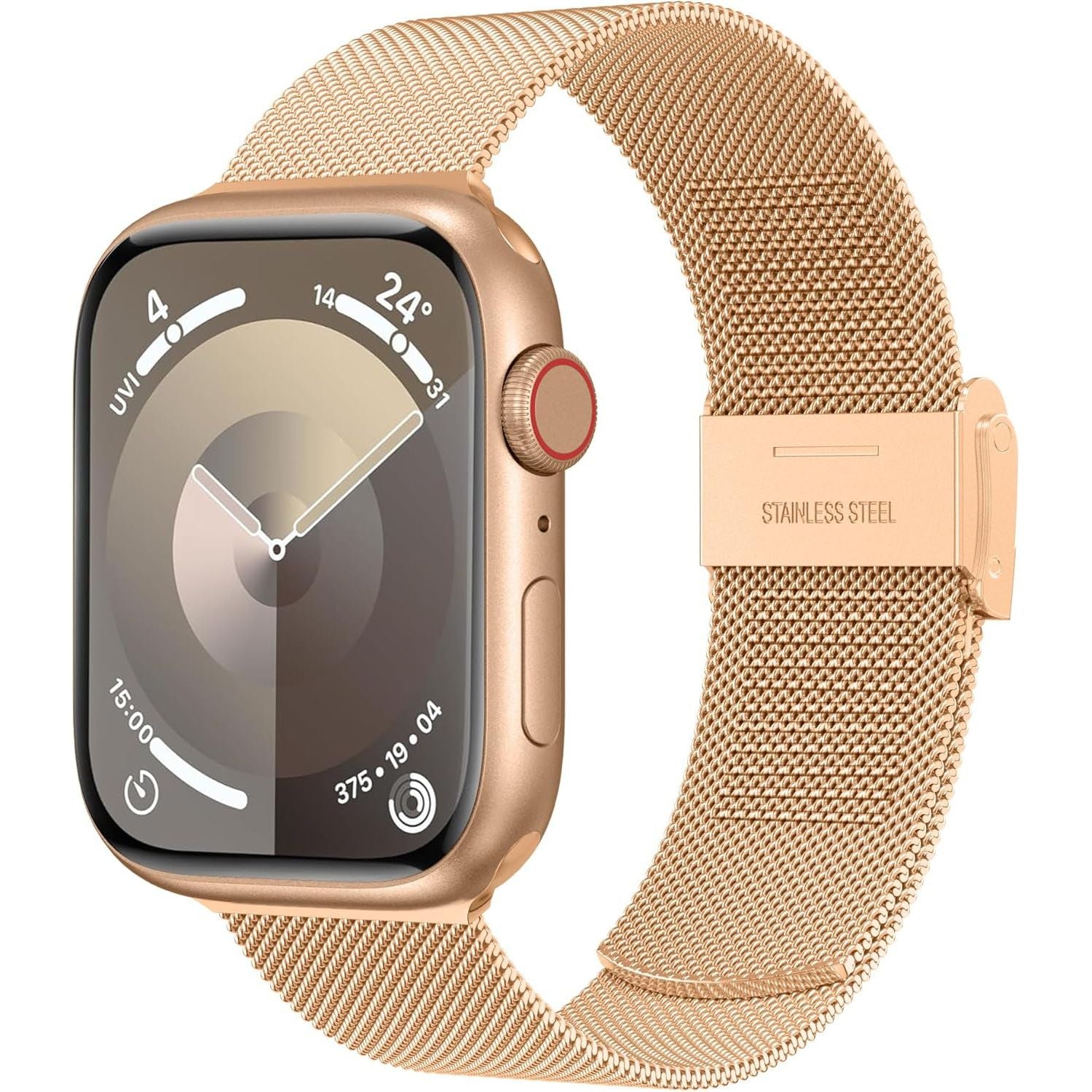 Metal Bands for Apple Watch Band 38Mm 40Mm 41Mm 42Mm Women Men, Soft Magnetic Stainless Steel Milanese Mesh Loop Replacement Strap for Iwatch Series 10/9/8/7/SE/6/5/4/3/2/1