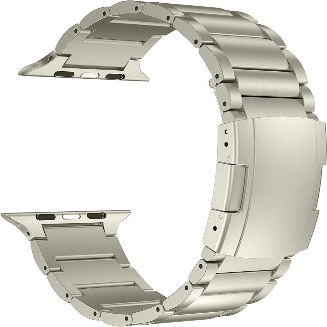 Titanium Wristband,Metal Strap with Tortoise Buckle,Compatible with Apple Watch Series 10/9/Ultra 2/SE/8/7[2024] (46Mm/45Mm/44/49Mm,Black)